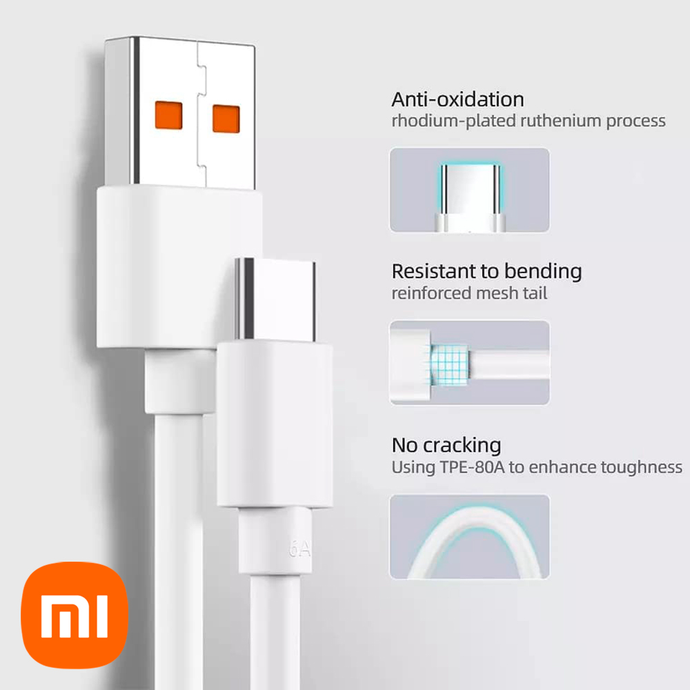 Cable USB Tipo C para Xiaomi Mi 11 10 10T 9T 9 SE Note Lite Pro. De Carga  rapida y Datos para móviles de 1 metros y 2 metros.